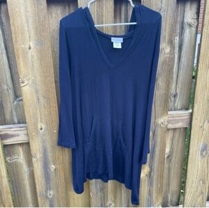 Soft Surroundings Navy Blue Oversized Pullover Hoodie M